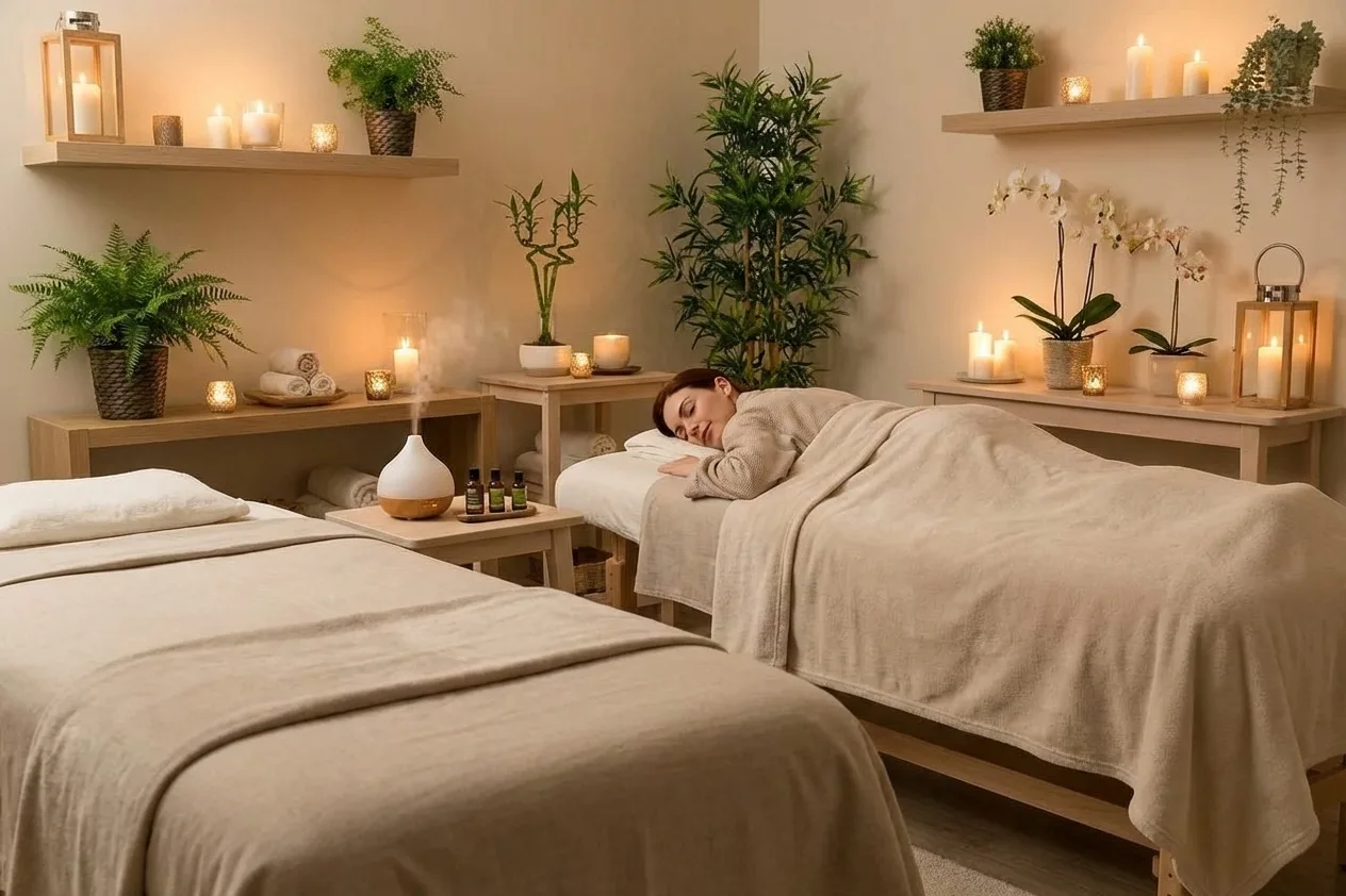 Couples spa treatment room at luxury Toronto hotel